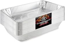 COMFICOVE Aluminum Pans Disposable (20 Pack), 21x13 Pans for, Prepping, Roasting, Food, Storing, Heating, Cooking, Chafers, Catering, BBQ Grilling, Sturdy Baking Pan Trays