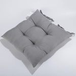 Garden Chair Cushions,Chair Pads,Seat Pads for Dining Chairs,Cover Indoor Outdoor Seat Pad Cushions,for Your Living Room, Patio,Car,and More (Pack of 2) (20 x 20 inch, Grey)