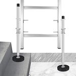 SLIIMU Ladder Leveler Pair with Engraved Anti-Slip Pattern Steel Pole, Adjustable Extension Leg Ground Leveler, Universal Stair Stabilizer, Aide Leveling Feet, Accessories Tool