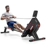 Rowing Machine 350 LB Weight Capacity, Magnetic Row Machine for Home with 16 Level Quiet Resistance, Tablet Holder and Comfortable Seat Cushion, Rowing Machine for Home Use