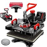 MY PRINT | Upgraded Model 2025 | DTF | SUBLIMATION | VINYL PRINTING | With Double Heating Tube | Heat Press 5in1 Combo Printing Machine for T-Shirts, Mug, Plate Heat Press Machine | 12x15 Inch | with Automatic Time Countdown [Model 2025-26] [Upgraded & AutoMatic]