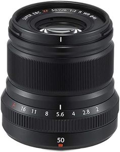 Fujifilm Fujinon Prime Lens XF50mm F2 R WR, Mid-Range Telephoto Lens for Fujifilm X Mount Cameras, Black