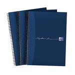 Oxford My Notes A4 Notebook, Card Cover Wirebound, Lined, 200 pages, Navy (Pack of 3)