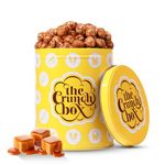 The Crunch Box Warm Caramel Crunch Popcorn Tin - 490 Gms | Perfect for Evening Snacks, Parties, Movie Nights & Family Gathering