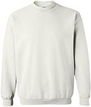 Gildan Men's Fleece Crewneck Sweatshirt, Style G18000(White)