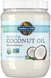 Garden of Life Coconut Oil for Hair, Skin, Cooking - Raw Extra Virgin Organic, Pure Unrefined Cold Pressed Oil with MCTs for Body Care or Baking, Aceite de Coco Organico, 29 Fl Oz