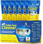 Bastion Toilet Tank Cleaner - 6-Uses. Removes Rust, Minerial Deposits, Hard Water Stains, & Calcium Build Up. Contains 6 X 8oz Single Use Packets