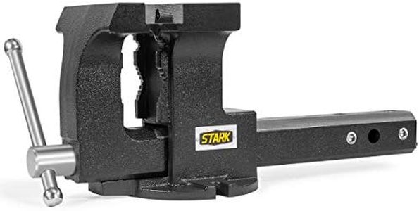 Stark 2-in-1 Tow Hitch Truck Vise 6" Bench Vise Fits 2" Hitch Receiver w/Built-in Bench Mount Trailer, Grey