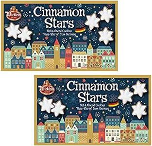 Wicklein Zimtsterne Cinnamon Star Cookie - Nuss-sterne German Holiday Cookies - With Nuts & Almonds, 5.29 oz Pack of 2
