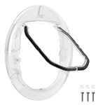 Pet Door Transparent 4-Way Locking for Cats & Small Dogs, Round Cat Flap with Door Liner Kit for Sliding Glass Door, Glass Window, Screen Window