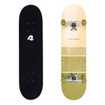 Retrospec Alameda Skateboard Complete | Canadian Maple Wood Deck w/ 5.5 Inch Aluminum Alloy Trucks for Commuting, Cruising, Carving & Downhill Riding