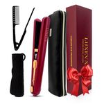 LUXEVA Cordless Hair Straighteners for Women | Travel-Friendly Portable Hair Straighteners | Cordless Straighteners for All Hair Types & Quick Heat-Up | On-The-Go Styling Mini Hair Straightener