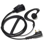 HYSHIKRA Microphone Earphone G Shape Compatible with Midland G7 Pro G8 G9 Pro M24 M24 Plus M48 M99 G6 XT G7 XTR | Softair Security Monitoring (1, G Shape)