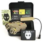 ATAIRSOFT (Airsoft Version) AN-PEQ-15 Upgrade Version PEQ-15 Style Battery Box Red Sight + LED Flashlight DE Tan for AEG GBB CQB