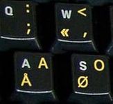 Dvorak Programmer Keyboard Stickers Transparent Yellow Letters for Any Laptop Computer PC Desktop Notebook