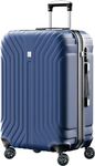 AnyZip Luggage Expandable PC ABS Durable Suitcase with Spinner Wheels TSA Lock Checked-Medium 24 Inch Blue