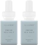 Pura & ILLUME Home Scent Refill - Smart Air Diffuser - Up to 120-Hours of Luxury Fragrance per Refill - Home Essential - Clean & Safe Diffuser Fragrance - 2 Pack, Fresh Sea Salt