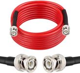MOOKEERF BNC Male to BNC Male Coaxial Cable 50 ohm Ultra Low Loss RG8X Coax Cable BNC Cable for Antenna, RF Radio, Modem, Oscilloscope, Spectrum, Analyzer, Signal Generator (20FT)