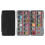 Vicloon Game Card Case Switch for Nintendo Switch, Game Card Holder Game Storage with 24 Cartridge Slots, Switch Game Holder case for Switch Game Card & SD Card Storage for Travel Carrying Case（Black）