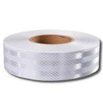 Reflective Radium Waterproof Warning Tape Night Safety Sticker High Intensity Conspicuity 2 Inch x 50 Meter (White)