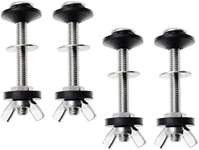 Be In Your Mind 4pcs Boulons et Rondelles de Réservoir de Toilette Boulons de Toilette Accessoires d'outil de Joint en Acier Inoxydable pour Toilette Divisée