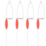 Dr.Fish 4 Pack Bottom Bouncer for Walleye Rigs, Trolling Weight Sinkers for Crawler Harness Walleye Spinner Rigs Wire Weights 1/2oz Red