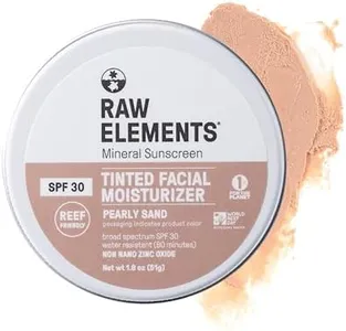 Raw Element Ultra-Moisturizing Tinted Face Cream, Non Toxic Mineral Face Sunscreen, Daily Tinted Moisturizer, Non-Nano Zinc Oxide, Reef Friendly, All Ages, SPF 30, 1.8 oz, Pearly Sand, Pack of 1