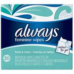 Always - Clean Wipes To Go, 20 Each