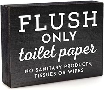 Do Not Flush Sign for Bathroom - Septic System Signs for Bathroom Signs for Business or RV Bathroom Sign and Cabin Bathroom Sign Black