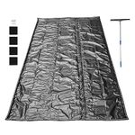 Garage Containment Mat -OKSTENCK Containment Floor Mat 7.9x18' Garage Mats Under Car Heavy Duty Vinyl Polyester Car Garage Mat for Snow Mud Rain Water-Proof