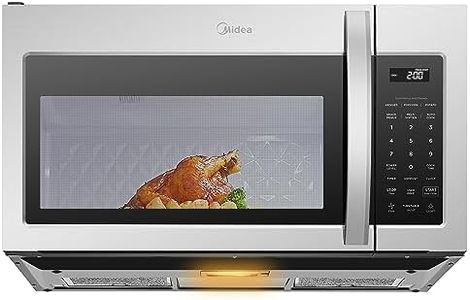 Midea MOR17BSA-SS 1.7 Cu.ft. Over The Range Microwave Oven with Smart Touch Panel, Auto Cooking Menu, 1000 W, 300 CFM Ventilation, in Stainless Steel