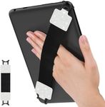MoKo Security Hand-Strap for 9-11 Inch Tablet, iPad/IP-ad Pro/iPad Air/Kindle Fire HD/Samsung, Black High-Elasticity Versatile Hand Strap Lightweight Finger Grip Holder, Glitter White