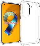 USTIYA Case for ASUS Zenfone 9 / Zenfone 10 Clear TPU Four Corners Protective Cover Transparent Soft