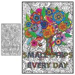 Huge Coloring Poster for Adults and Kids - Tree of Life Inspirational Large Wall Coloring Art - Giant Coloring Posters - Jumbo Coloring Pages - Big Coloring Sheet for Table Floor Family Poster Size