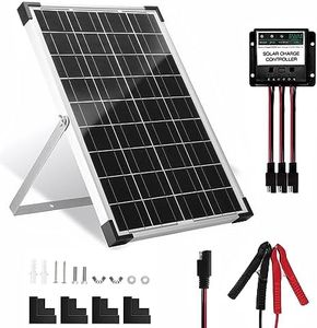 Solar Panel Kit 30 Watt 12V Waterproof Solar Battery Charger with 5A Charge Controller and Adjustable Mount Bracket, Portable Solar Trickle Battery Maintainer for Car, RV, Boat, Roof, Camping (30)