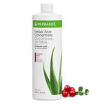 Herbalife HERBALIFE Herbal Aloe Concentrate Pint: Cranberry Flavor 16 FL Oz (473 ml) for Digestive Health with Premium-Quality Aloe, Gluten-Free, 0 Calories, 0 Sugar, Naturally Flavored