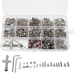 DKKY 603pcs RC Screws Kit Tools Parts for Traxxas Axial Arrma Redcat HPI Losi 1/5 1/8 1/10 1/12 Scale RC Cars Trucks Crawlers, Silver