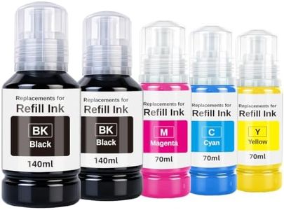 PROSWIFT Replacement for Epson 502 Ink Refill Bottles Remanufactured for Ink for EcoTank ET-3850 ET-2850 ET-4850 ET-15000 ET-3760 Printer (5 Bottles, 2BK,CMY)