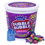 NOSH PACK Duble Buble Gum Bulk Tub, Double Bubble Bubble Gum Individually Wrapped Bulk Bucket of Gumballs, Original Bubblegum, with Nosh Pack Bag (300 Pieces)