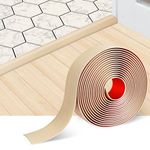 Floor Transition Strip Floor Cover Strips Self Adhesive Flooring Transitions Laminate Floor Strip 2" Wide Vinyl Floor Flat Divider Strip Elegant Wood Grain Design (6.56Ft, Beige)