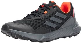 adidas Men's Tracefinder Trail Running Shoes, Carbon Black/Grey SIX/Solar RED, 8 UK