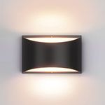 Aipsun Black Modern LED Wall Sconce Indoor Wall Lights 1 Pack Hardwired Up and Down Wall Mount Light for Living Room Bedroom Hallway Corridor Conservatory Cool Warm 3000K(with G9 Bulbs)