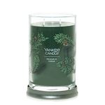 Yankee Candle Balsam & Cedar Scented, Signature 20oz Large Tumbler 2-Wick Candle, Over 60 Hours of Burn Time - Christmas | Holiday Fragrance