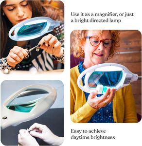 Brightech LightView Pro Magnifying Lamp – LED Floor Light for Reading & Crafts