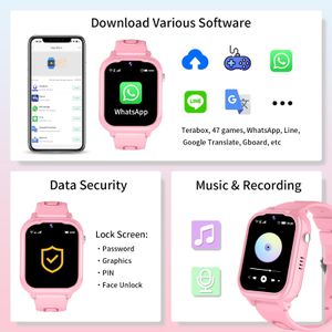 JUBUNRER 4G Kids Smart Watch with GPS, Video Call, SOS – Waterproof