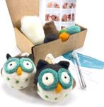 Woolbuddy Needle Felting Kit, Felting Kit, Owl, Felting Kit for Beginners Adult, Wool Felting Kit Includes Felting Supplies, Felting Wool, 2 Needle Felting Needles, Hobby Kit for Adults