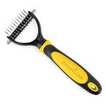 DakPets Cat & Dog Grooming Tool | All-In-One Metal Undercoat Rake, Dematting Tool, Detangling Comb, Fur Shedding Blade, Pet Hair Remover, and Grooming Brush | For Medium to Long-Haired Cats and Dogs