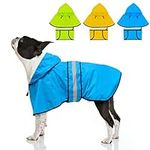 Dolitego Dog Raincoat - Reflective Dog Rain Coat, Waterproof Dog Jacket, Adjustable Dog Rain Jacket with Hoodie, Lightweight Dog Poncho Slicker for Small Medium Large Dogs (Blue, Small)