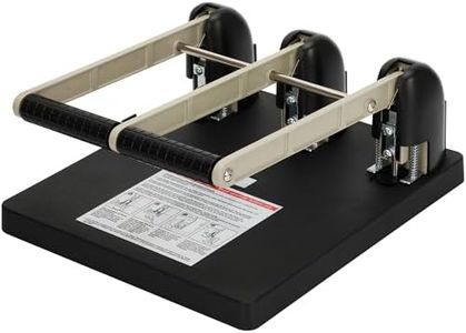Heavy Duty 3 Hole Punch, Labor-Saving Handle, Punches up to 150 Sheets of Paper for Schools, Print Stores and Corporations, for Binders with Ergonomic
