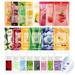 22 Pack Sheet Face Masks,Hydrating Facial Masks Sets for All Skin Types,Moisturizing Facial Sheet Mask For Women